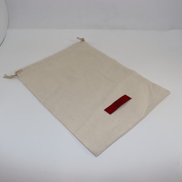 Valentino Beige Canvas Dust Bag 13X9.5" Designer Storage Pouch - Picture 2 of 2